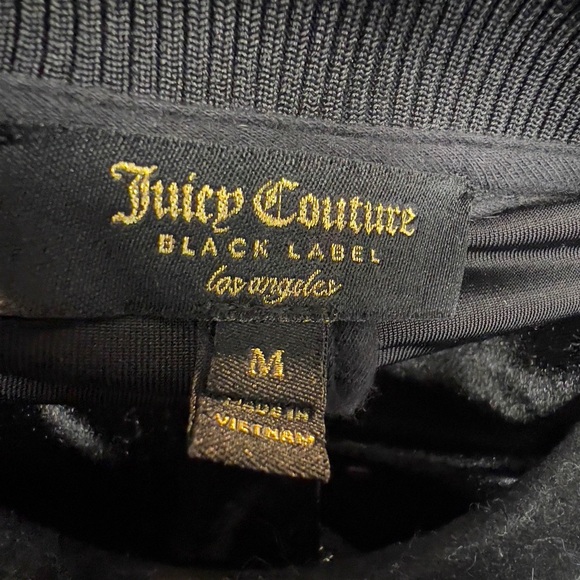 Juicy Couture Black Label Velvet Punk Black Matrix Y2K Goth Full Zipper Dress - Picture 8 of 9